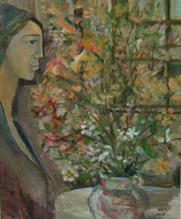 Rumann Emil, Nő virággal